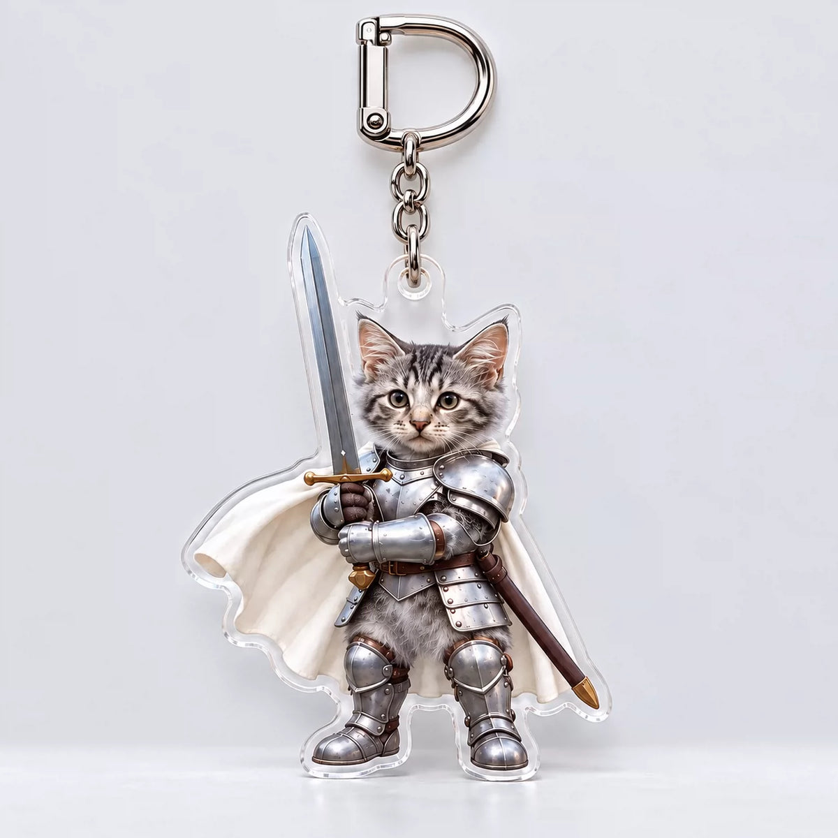 Silver Striped Warrior keychain