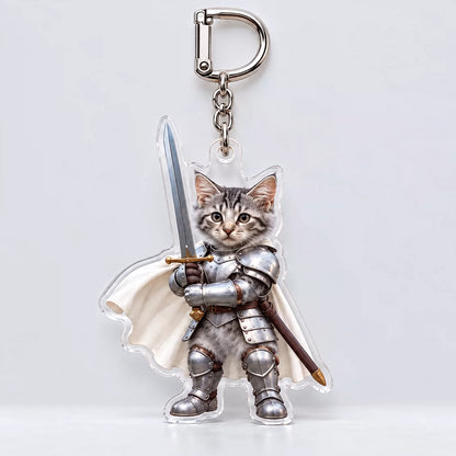 Silver Striped Warrior keychain