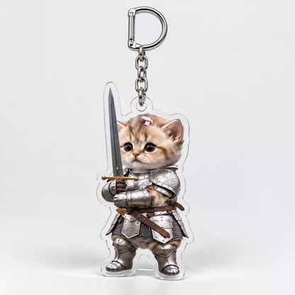 Pink Bow Princess Knight keychain